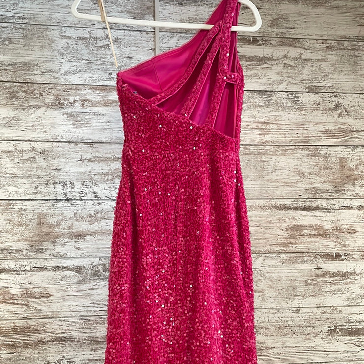 PINK SEQUIN LONG DRESS