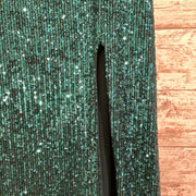 GREEN SPARKLY LONG DRESS