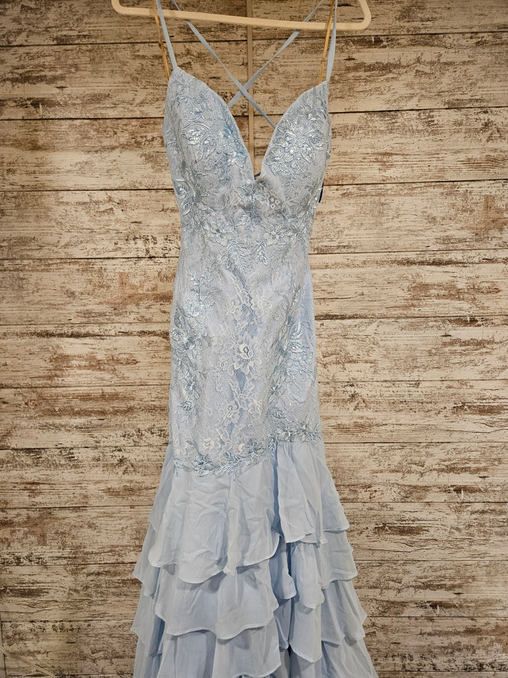 BLUE/FLORAL TIERED MERMAID-NEW