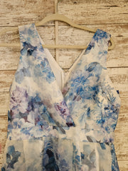 BLUE/WHITE FLORAL A LINE (NEW)