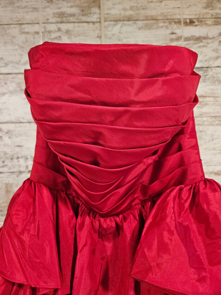 RED LAYERED A LINE GOWN (NEW)