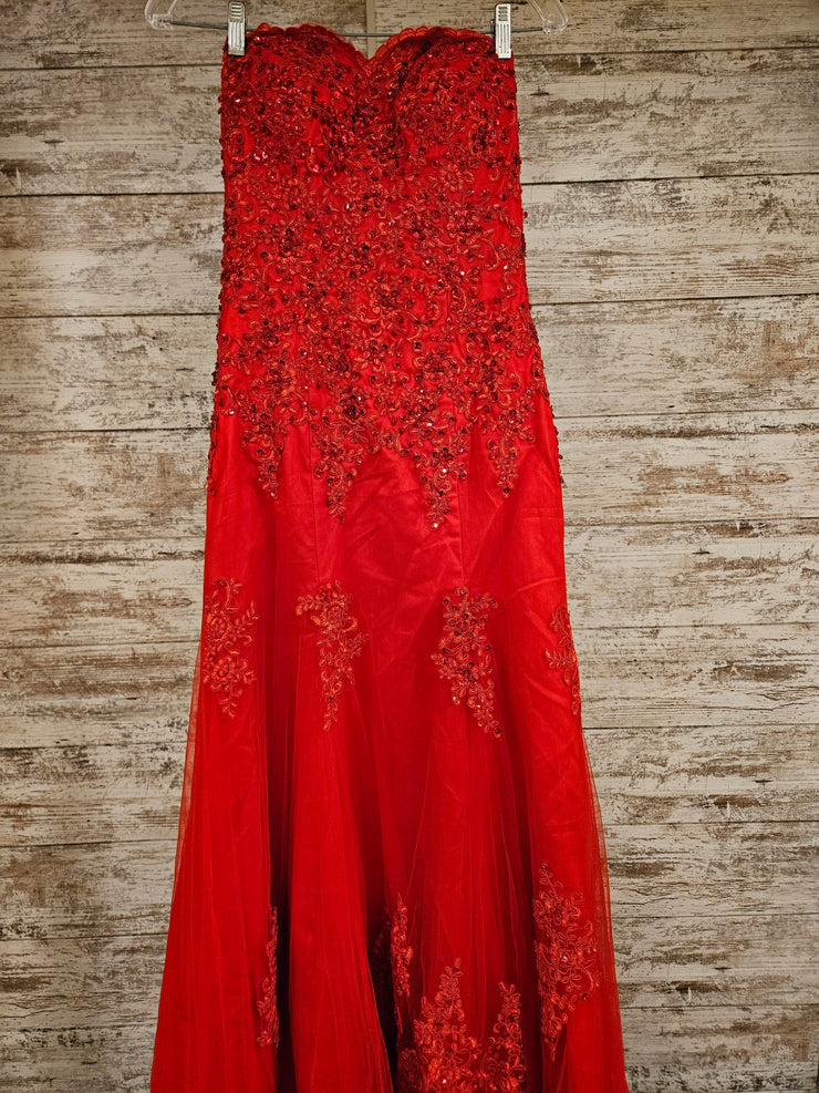 RED/FLORAL MERMAID GOWN