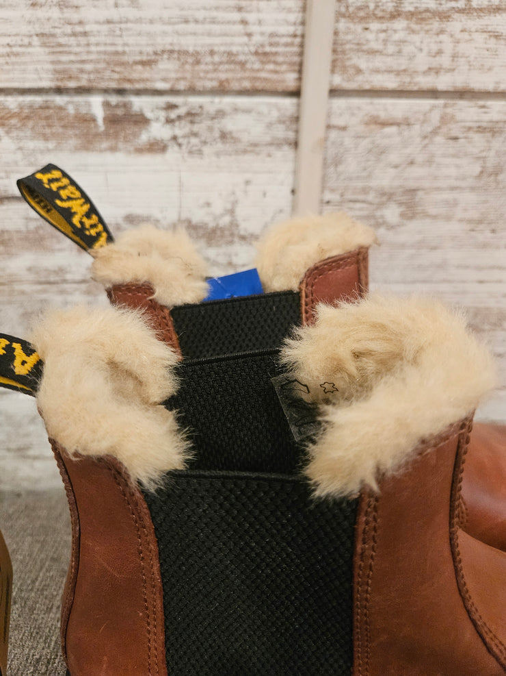 BROWN FAUX FUR BOOTS-NEW $180