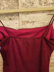 BURGUNDY SPARKLY SHORT DRESS