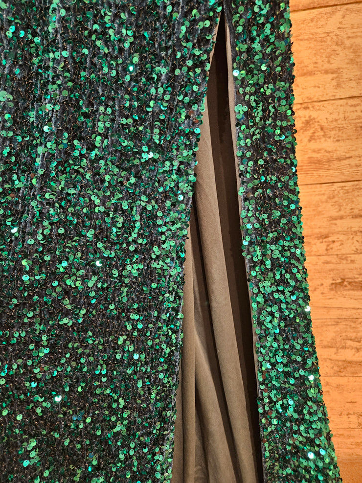 GREEN SEQUIN MERMAID GOWN- NEW