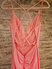 PINK SPARKLY LONG DRESS