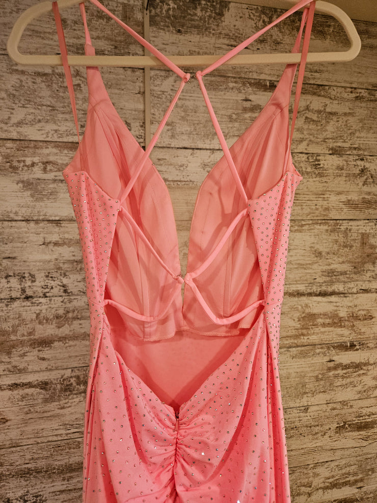 PINK SPARKLY LONG DRESS
