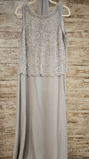 GRAY LONG EVENING GOWN