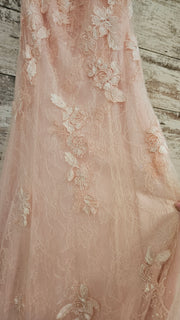 PINK/FLORAL LONG DRESS (NEW)