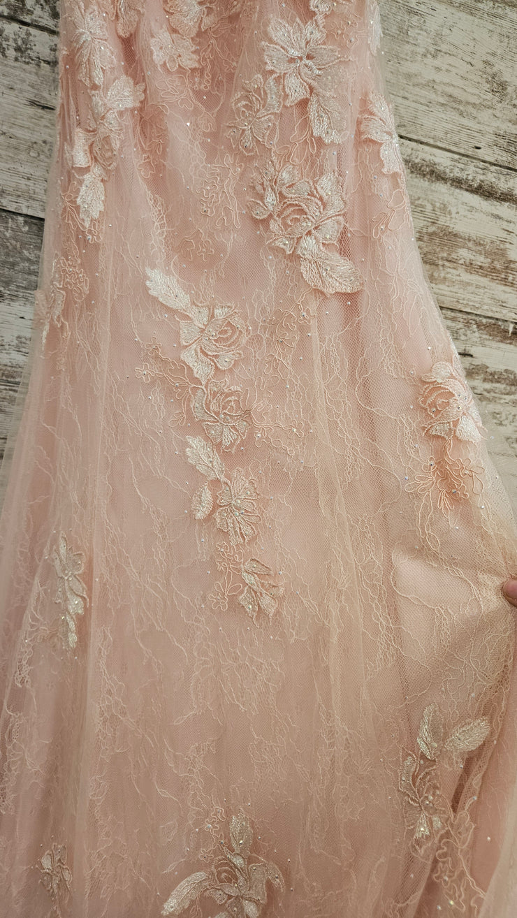 PINK/FLORAL LONG DRESS (NEW)