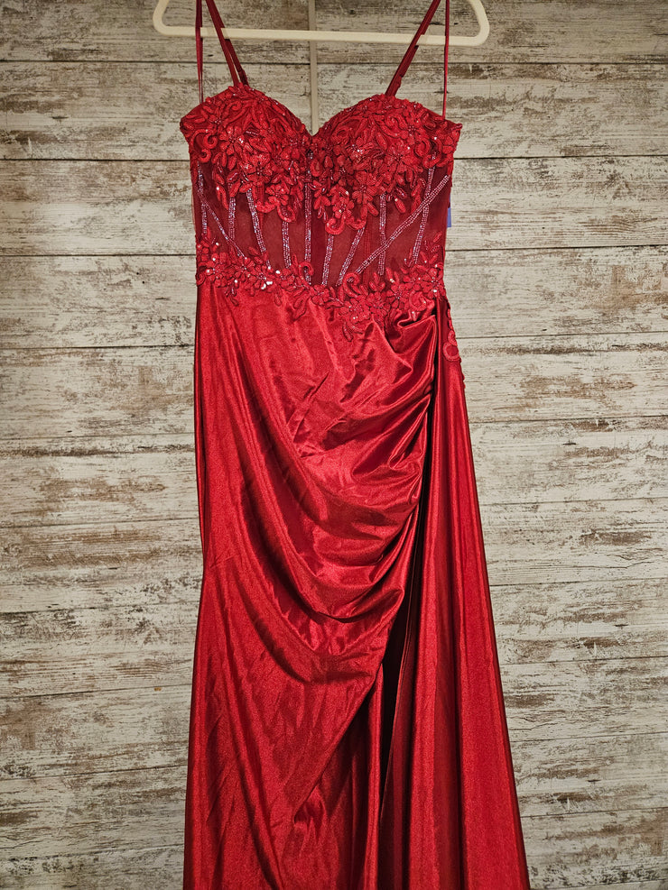 RED LONG EVENING GOWN