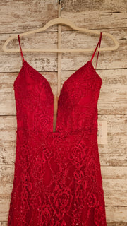 RED SPARKLY LONG DRESS (NEW)