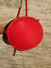 RED FLOWER LEATHER PURSE $395
