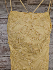 YELLOW/FLORAL MERMAID GOWN