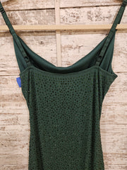GREEN BEADED SHORT DRESS