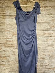 BLUE SPARKLY LONG EVENING GOWN