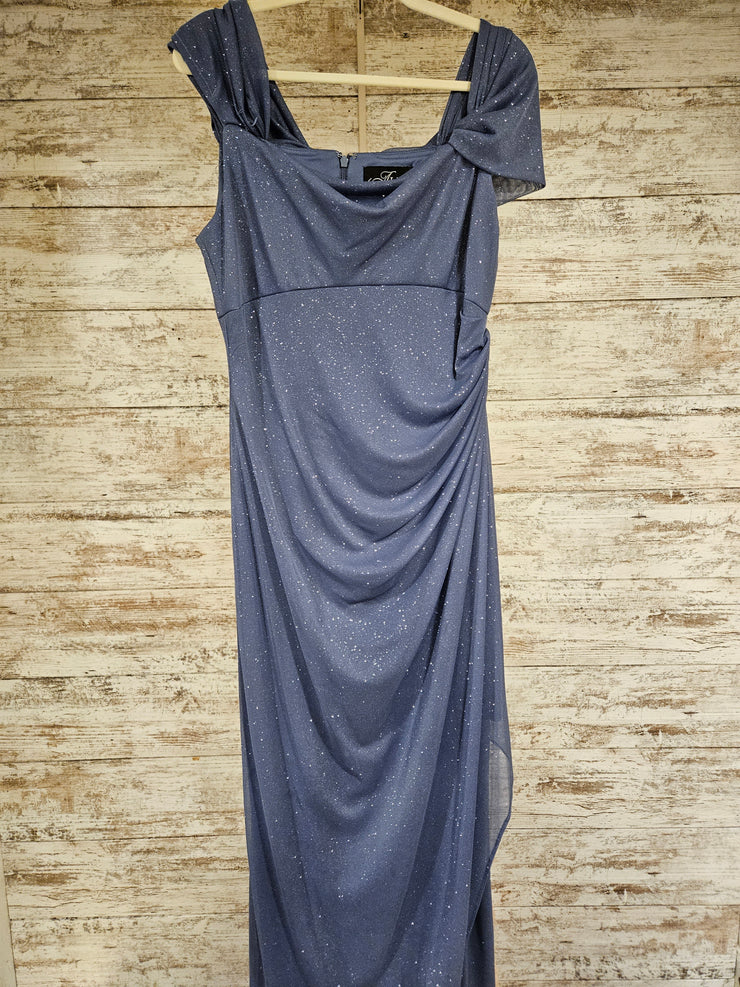 BLUE SPARKLY LONG EVENING GOWN