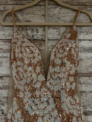 GOLD SPARKLY LONG DRESS