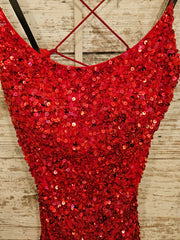 RED SPARKLY SHORT DRESS (NEW)