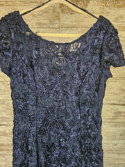 NAVY LONG EVENING GOWN