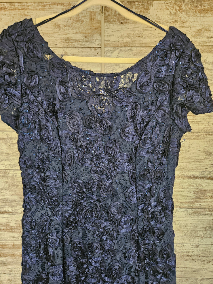 NAVY LONG EVENING GOWN