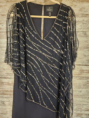 NAVY/SILVER LONG DRESS