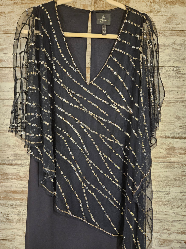 NAVY/SILVER LONG DRESS