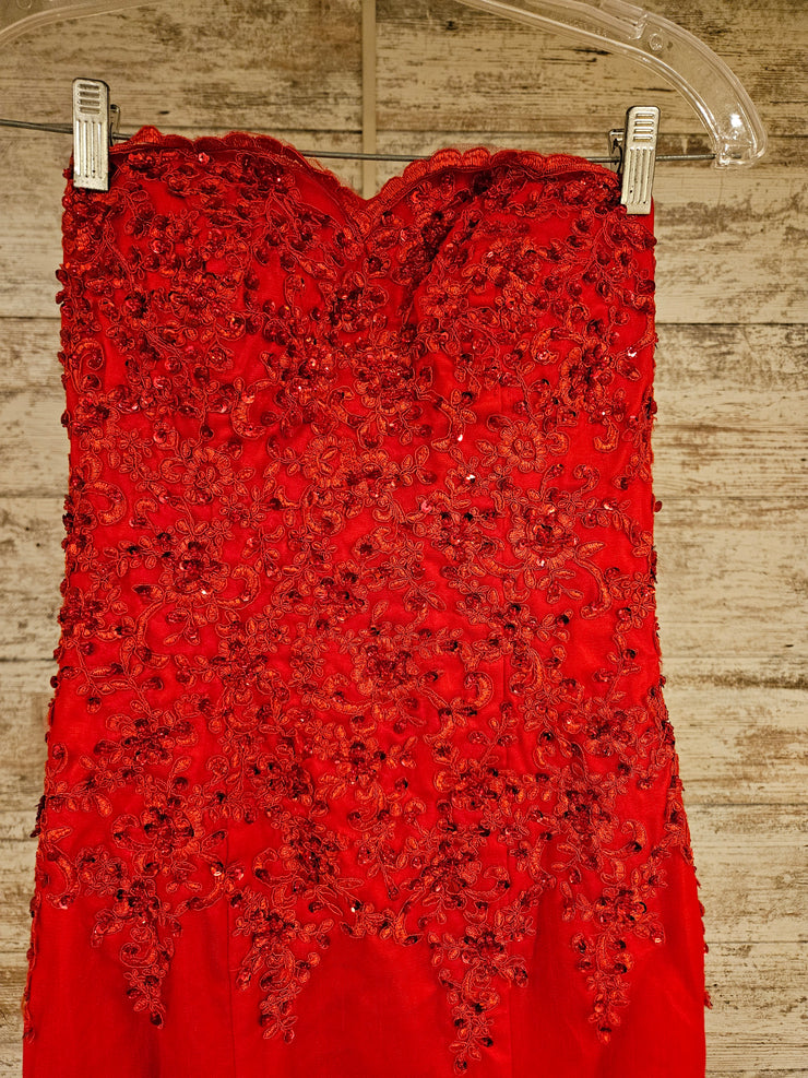 RED/FLORAL MERMAID GOWN