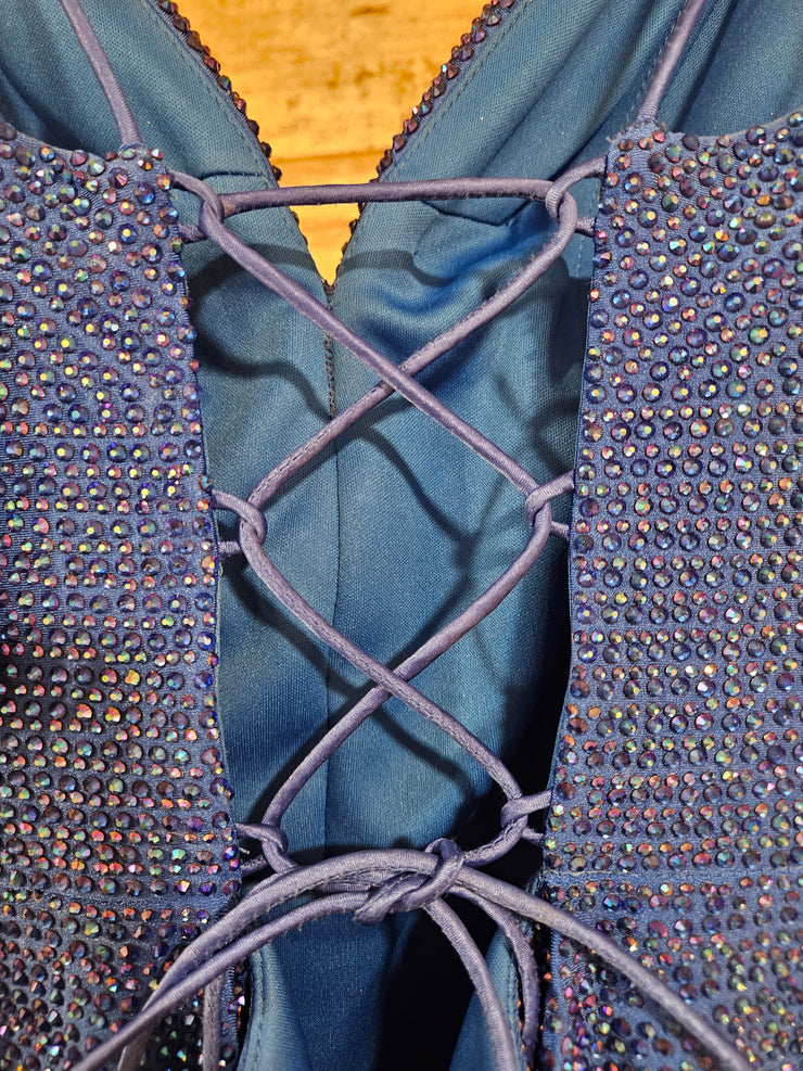 ROYAL BLUE LONG DRESS-NEW $598