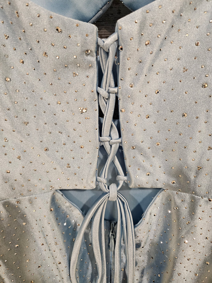 BLUE SPARKLY SHORT DRESS (NEW)