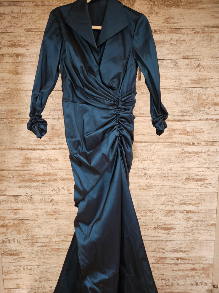 TEAL LONG EVENING GOWN $850