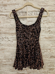 BLACK/PINK SEQUIN SHORT DRESS
