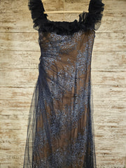 NAVY/NUDE LONG DRESS (NEW)
