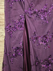 PURPLE SPARKLY LONG DRESS -NEW