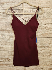 BURGUNDY SHORT DRESS