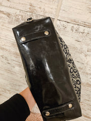 SILVER/BLACK OCELOT PURSE $495