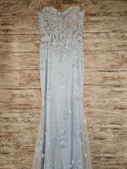 BLUE/FLORAL MERMAID GOWN