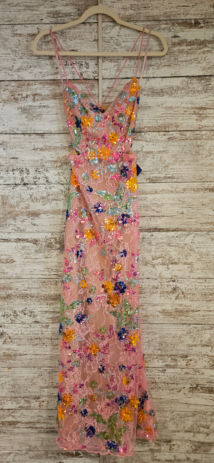 PINK/COLORFUL SPARKLY LONG DRE