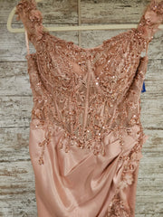 BLUSH/FLORAL LONG DRESS