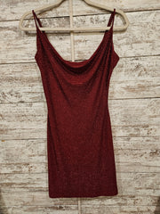 RED SPARKLY SHORT DRESS