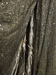 BLACK SPARLY A LINE GOWN (NEW)