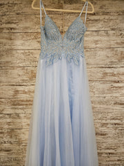 BLUE A LINE GOWN