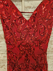 RED SPARKLY SHORT DRESS