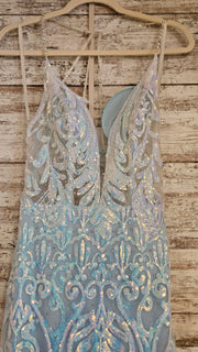 BLUE SPARKLY LONG DRESS (NEW)