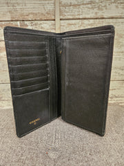 BLACK CAVIER LEATHER WALLE$595