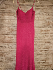 PINK SPARKLY LONG EVENING GOWN