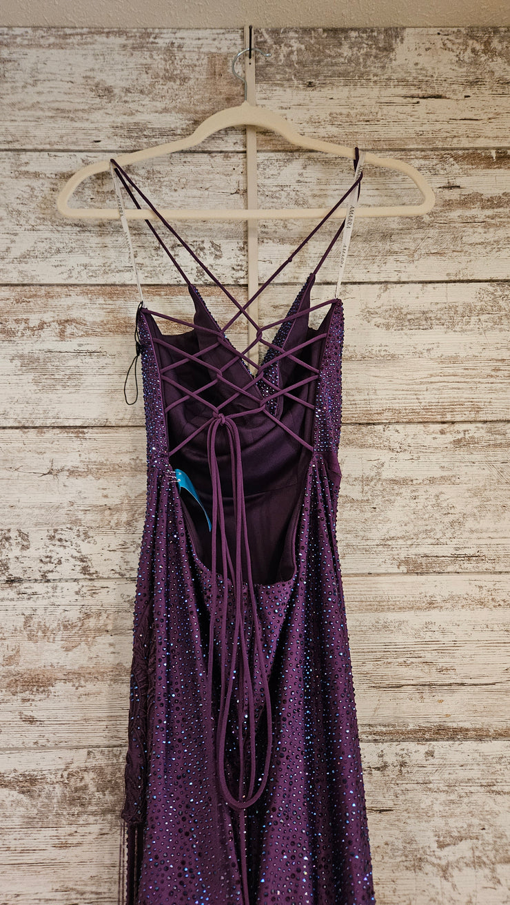PURPLE SPARKLY LONG DRESS-NEW