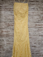 YELLOW/FLORAL MERMAID GOWN