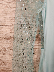 AQUA LONG SLEEVE SHORT DRESS