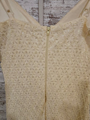 YELLOW BEADED SHORT DRESS